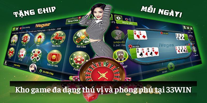 Kho game đa dạng và phong phú tại Jili Game 33WIN